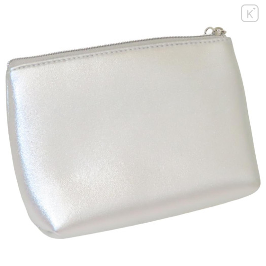 Japan Peanuts Mascot Cosmetic Pouch - Snoopy : Take It Easy Metallic Silver - 2