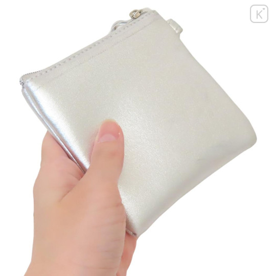 Japan Peanuts Flat Mini Pouch - Snoopy : Take It Easy Metallic Silver - 2