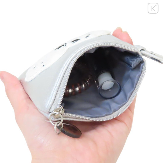 Japan Peanuts Flat Mini Pouch - Snoopy : Take It Easy Metallic Silver - 3