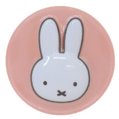 Japan Miffy Acrylic Badge - Miffy : Face Light Pink