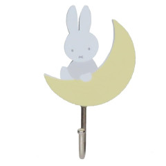 Japan Miffy Wooden Magnetic Hook - Miffy : Moon