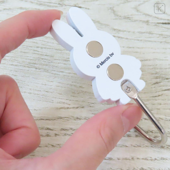 Japan Miffy Wooden Magnetic Hook - Miffy : Orange Dress - 2