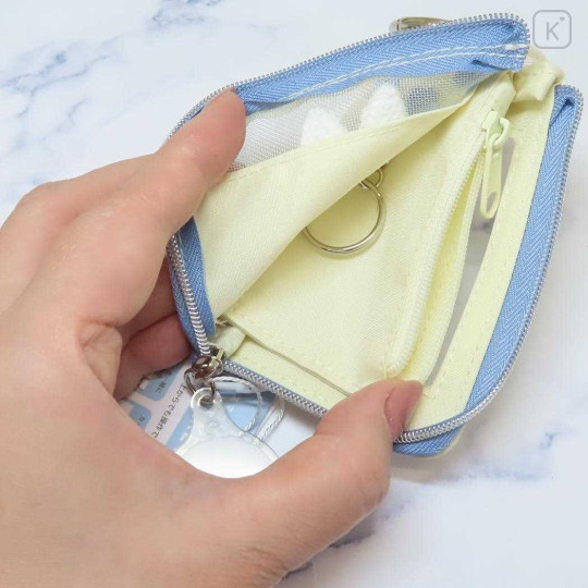 Japan Miffy Key & Pass Pouch - Miffy : Blue Dress Beige - 3