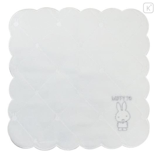 Japan Miffy Embroidered Mini Towel Handkerchief - Miffy : White - 1