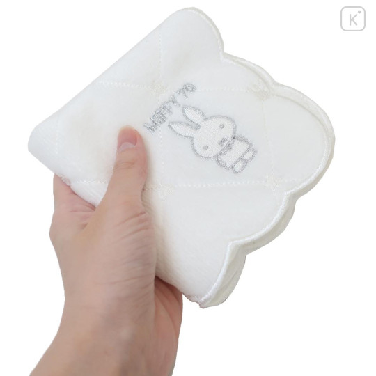 Japan Miffy Embroidered Mini Towel Handkerchief - Miffy : White - 3