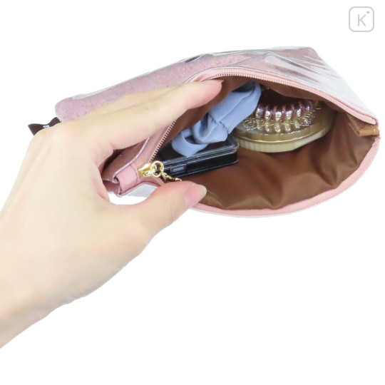 Japan Miffy Boa Face Cosmetic Pouch - Miffy : Cake Pink - 3