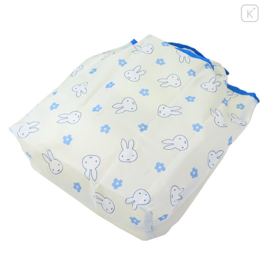 Japan Miffy Eco Shopping Bag - Miffy : Blue Flower White - 2