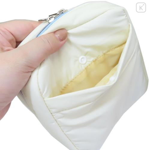 Japan Miffy Vertical Cosmetic Pouch - Miffy : Blue Flower Dress White - 4