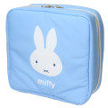 Japan Miffy Vertical Cosmetic Pouch - Miffy : Face Light Blue - 1