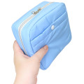 Japan Miffy Vertical Cosmetic Pouch - Miffy : Face Light Blue - 2