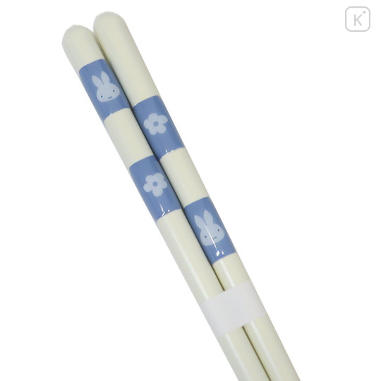 Japan Miffy Chopsticks 23cm - Miffy : Flower Blue White - 2