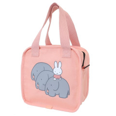 Japan Miffy Insulated Cooler Lunch Bag - Miffy : Animals Elephant Pink