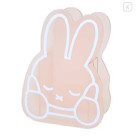 Japan Miffy Desk Organizer Accessory Acrylic Stand - Miffy : Thinking Clear Pink - 1