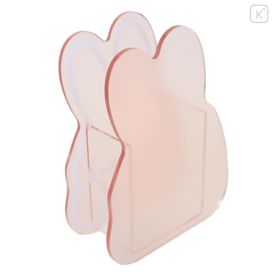 Japan Miffy Desk Organizer Accessory Acrylic Stand - Miffy : Thinking Clear Pink - 2