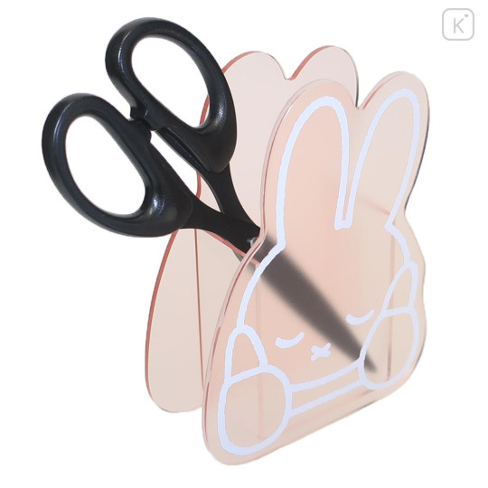 Japan Miffy Desk Organizer Accessory Acrylic Stand - Miffy : Thinking Clear Pink - 3