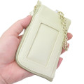Japan Miffy Pass Case & Key Case with Reel - Miffy : Dreamy Night Beige Ribbon With Bag Charm - 2