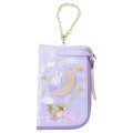 Japan Miffy Pass Case & Key Case with Reel - Miffy : Dreamy Night Purple Ribbon With Bag Charm - 1