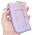Japan Miffy Pass Case & Key Case with Reel - Miffy : Dreamy Night Purple Ribbon With Bag Charm - 2