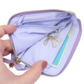 Japan Miffy Pass Case & Key Case with Reel - Miffy : Dreamy Night Purple Ribbon With Bag Charm - 3