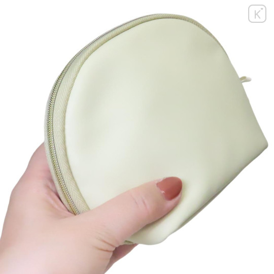 Japan Miffy Round Cosmetic Pouch - Miffy : Dreamy Night Beige Ribbon - 2