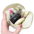 Japan Miffy Round Cosmetic Pouch - Miffy : Dreamy Night Beige Ribbon - 3