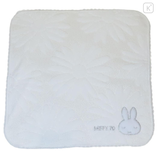 Japan Miffy Embroidered Mini Towel Handkerchief - Miffy : 70th Anniversary Relax - 1
