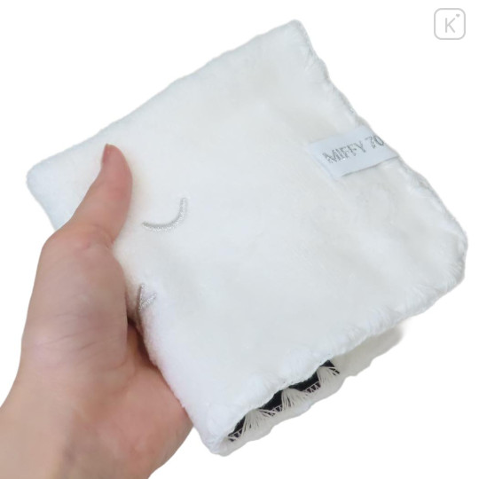 Japan Miffy Embroidered Mini Towel Handkerchief - Miffy : 70th Anniversary Face Relax - 3