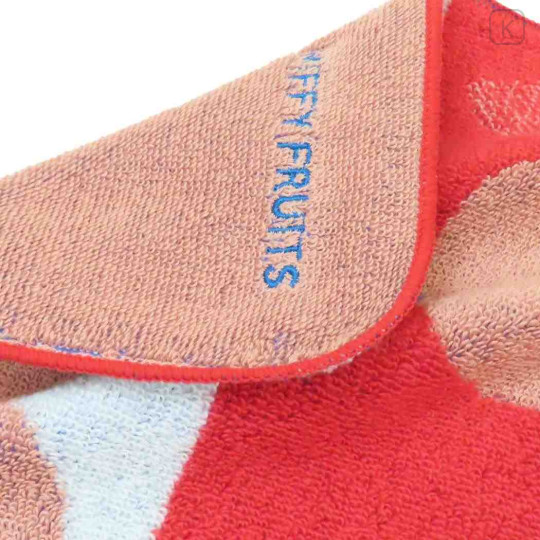 Japan Miffy Mini Towel Jacquard Handkerchief - Miffy : Fruits Apple Light Orange Red - 2