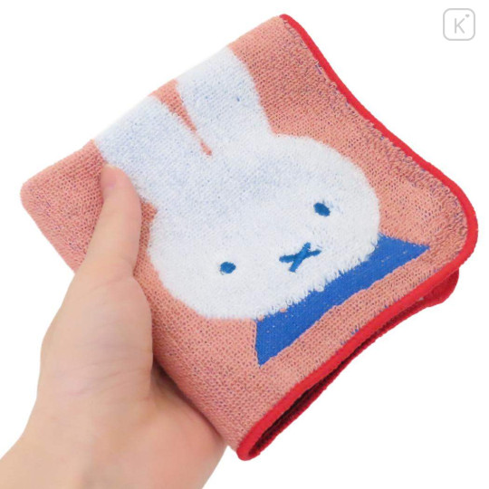 Japan Miffy Mini Towel Jacquard Handkerchief - Miffy : Fruits Apple Light Orange Red - 3