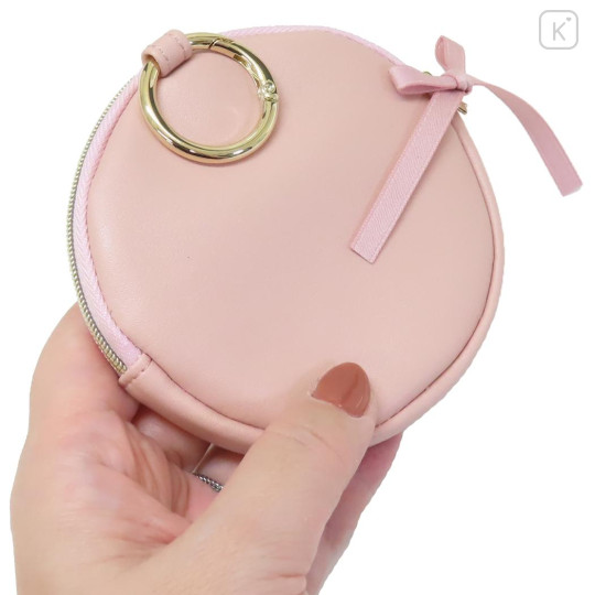 Japan Miffy Mini Pouch with Carabiner - Miffy : Dreamy Night Pink Ribbon - 2
