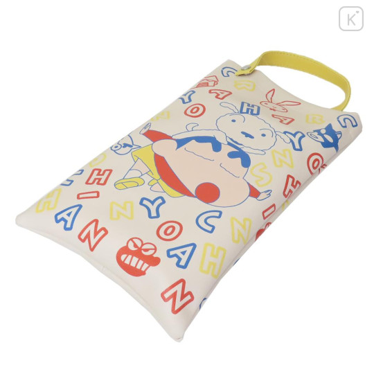 Japan Crayon Shin-chan Car Tissue Holder - Shinnosuke Nohara & Shiro : Beige - 2