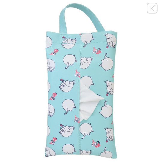 Japan Moomin Car Tissue Holder - Moomintroll : Turquoise - 1
