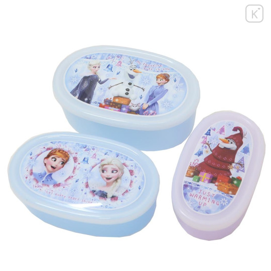 Japan Disney Nesting Food Storage Container Set - Frozen - 1