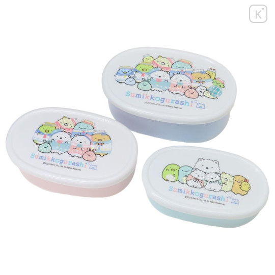 Japan San-X Nesting Food Storage Container Set - Sumikko Gurashi : Shirokuma Hometown - 1