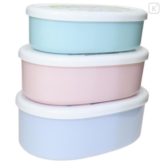 Japan San-X Nesting Food Storage Container Set - Sumikko Gurashi : Shirokuma Hometown - 2