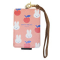 Japan Miffy Pass Case Card Holder - Miffy : Fruits Apple Pink - 1