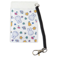 Japan Miffy Pass Case Card Holder with Coil - Miffy : Clover Pop Fruits