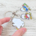 Japan Sanrio Acrylic Keychain 3 Charm - Pekkle : 35th Anniversary Relax - 2