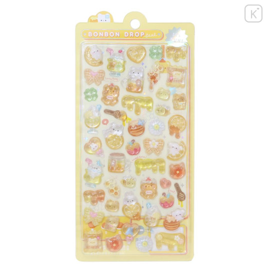 Japan Bonbon Drop Seal 3D Sticker - Honey Animal - 1
