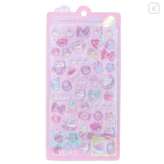 Japan Bonbon Drop Seal 3D Sticker - Purple Pink Dessert Animal - 1