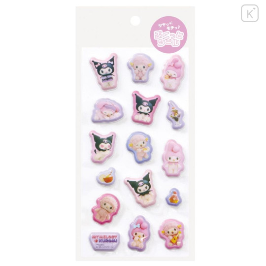 Japan Sanrio Puffy Sticker - Kuromi & My Melody & My Sweet Piano : Netflix A - 1