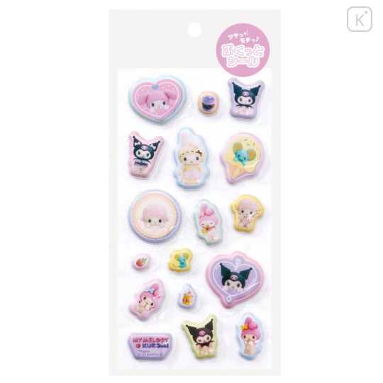 Japan Sanrio Puffy Sticker - Kuromi & My Melody & My Sweet Piano : Netflix B - 1
