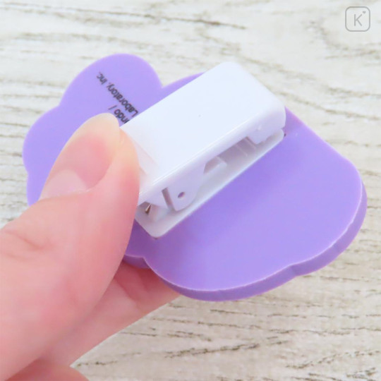 Japan Kirby Rubber Clip - Kirby Play With Waddle Dee Purple - 2