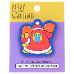 Japan Kirby Rubber Clip - Kirby Play With Waddle Dee King Dedede I'm Counting On You