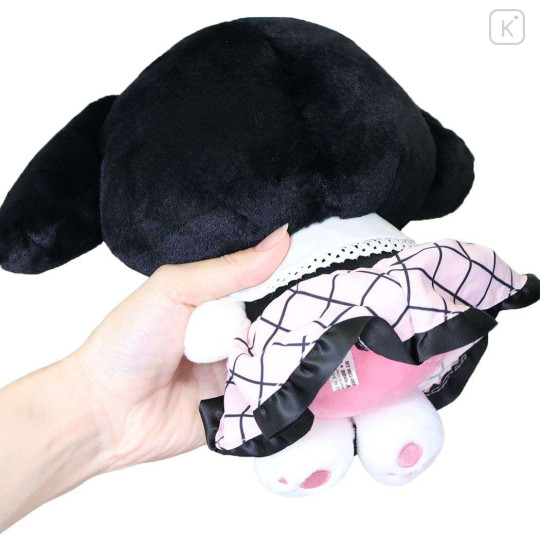 Japan Sanrio Plush Toy (S) - My Melody : Black Pink Grid Dress - 2