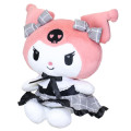 Japan Sanrio Plush Toy (S) - Kuromi : Pink Grey Grid Dress - 1