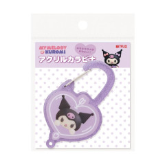Japan Sanrio Acrylic Carabiner - Kuromi : Netflix Heart