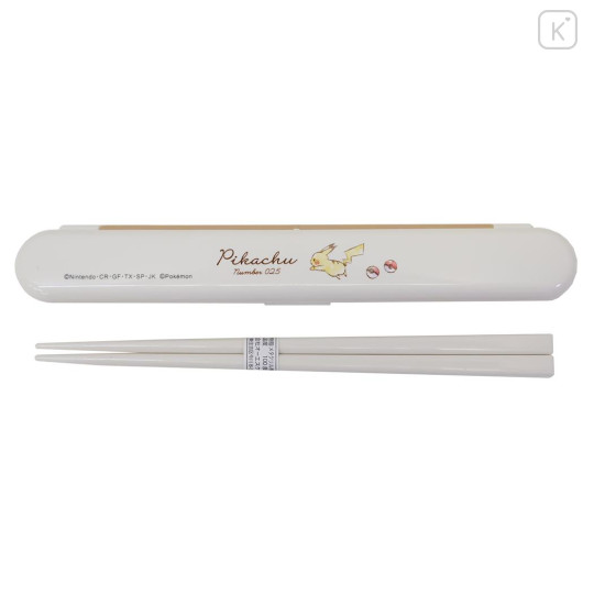 Japan Pokemon Chopsticks 18cm with Case - Pikachu : number 025 - 1