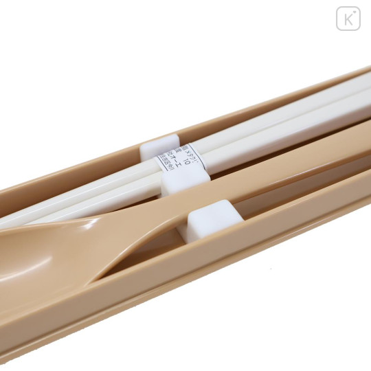 Japan Pokemon Chopsticks 18cm & Spoon with Case - Pikachu : number 025 Brown - 3