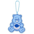 Japan Care Bears Embroidered Patch Mascot Bag Charm Keychain - Grumpy Bear - 1